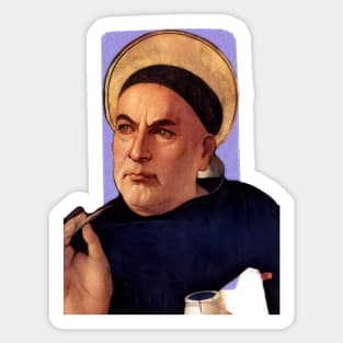 Italian priest Thomas Aquinas illustration Sticker